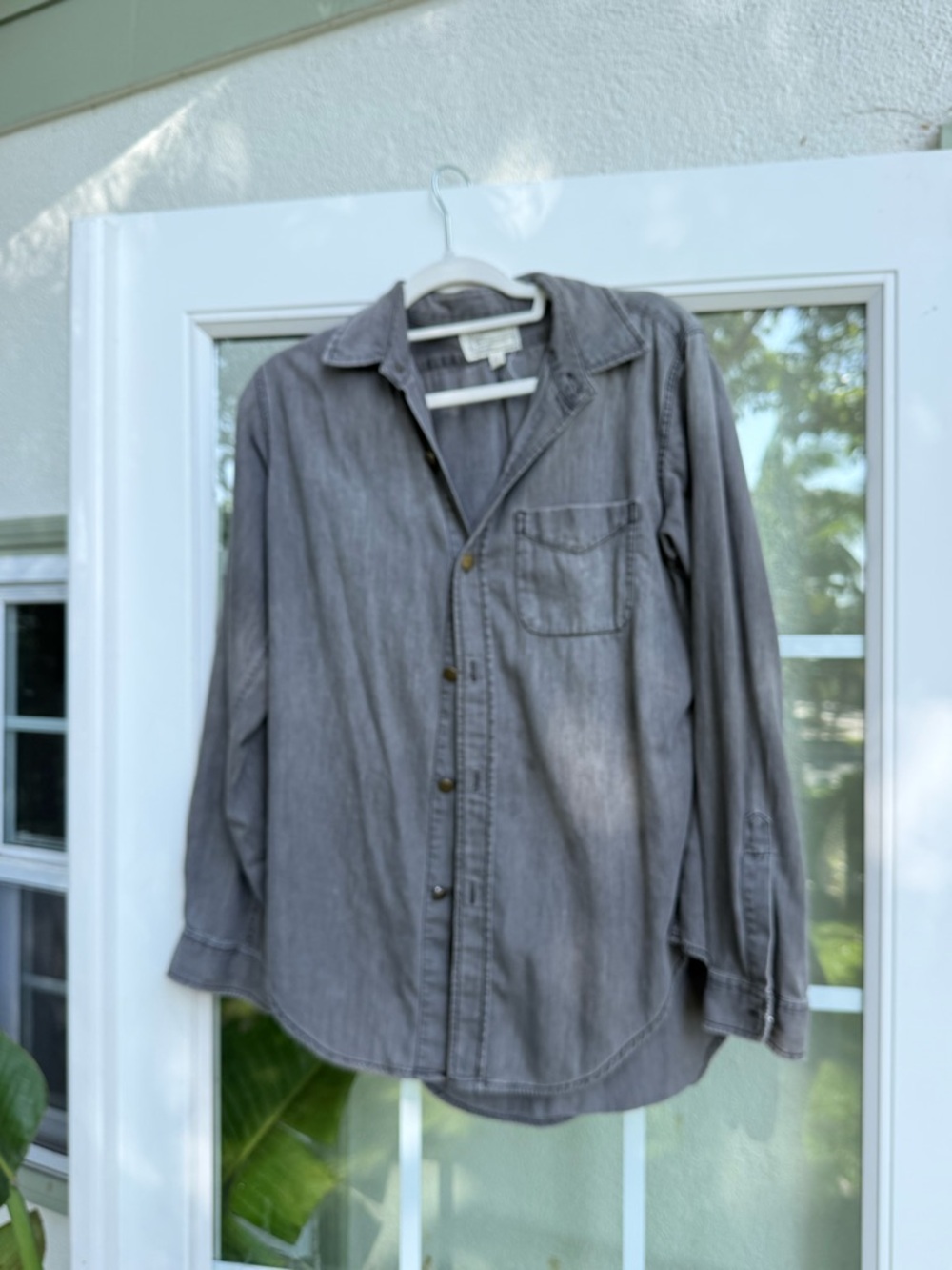 Elliot Cole Gray Button-Up Casual Shirt oversized soft crispy look